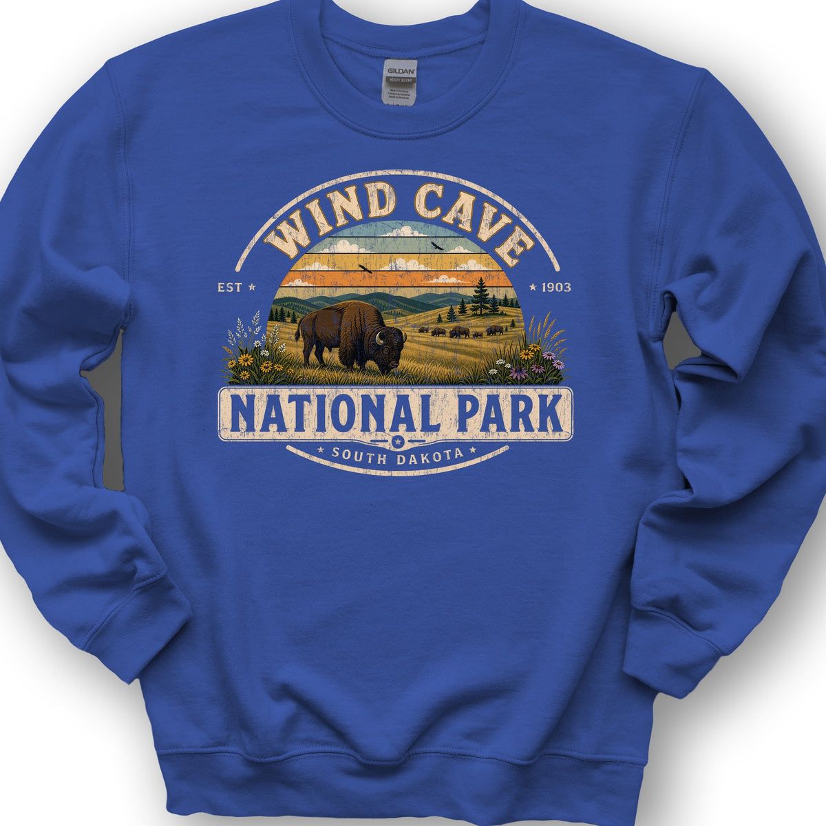 Wind Cave Medallion Sweatshirt - Royal