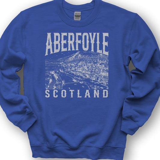 Aberfoyle Scotland Sketch Sweatshirt - Royal