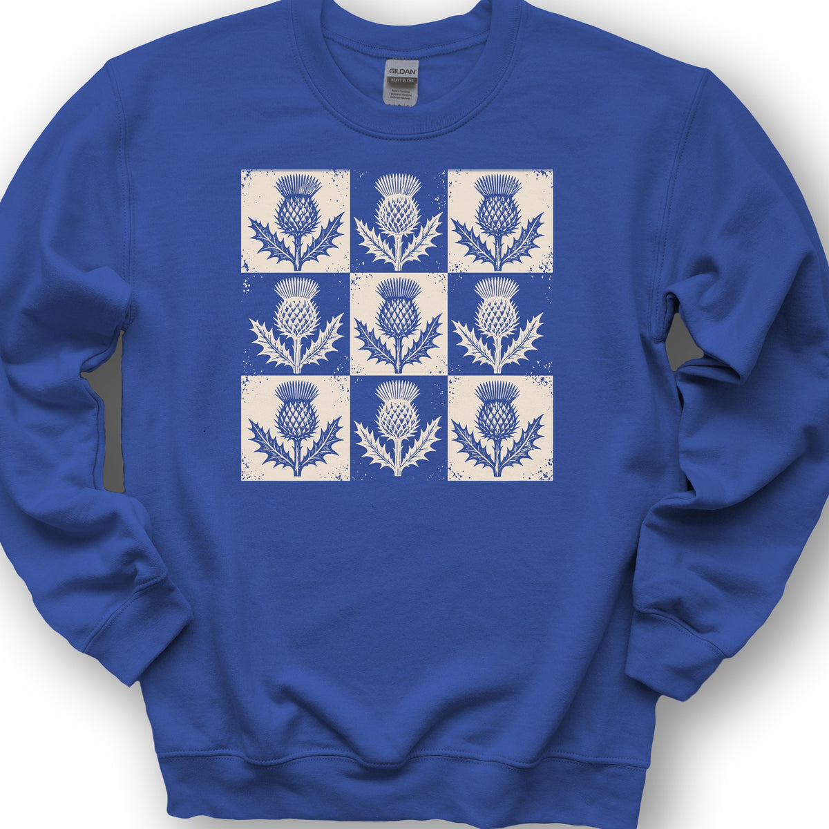 Thistle Box Pattern Sweatshirt - Royal