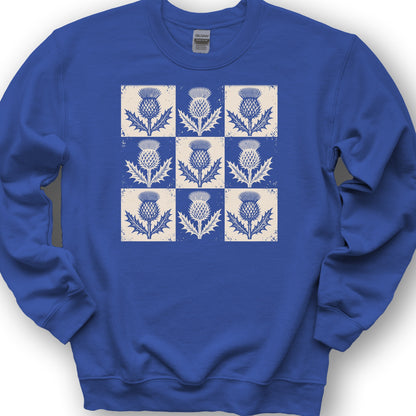 Thistle Box Pattern Sweatshirt - Royal