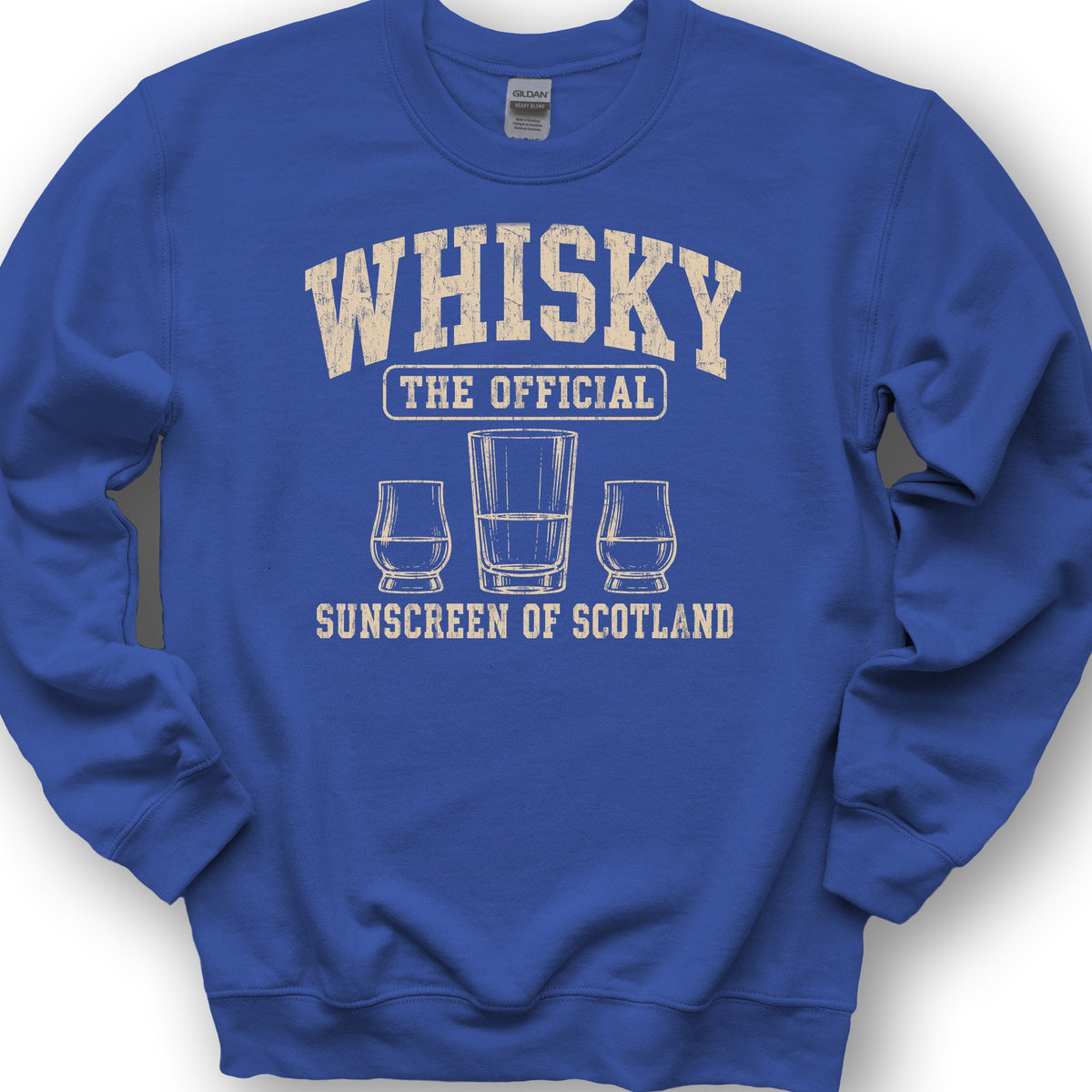 Whisky Scottish Sunscreen Sweatshirt - Royal