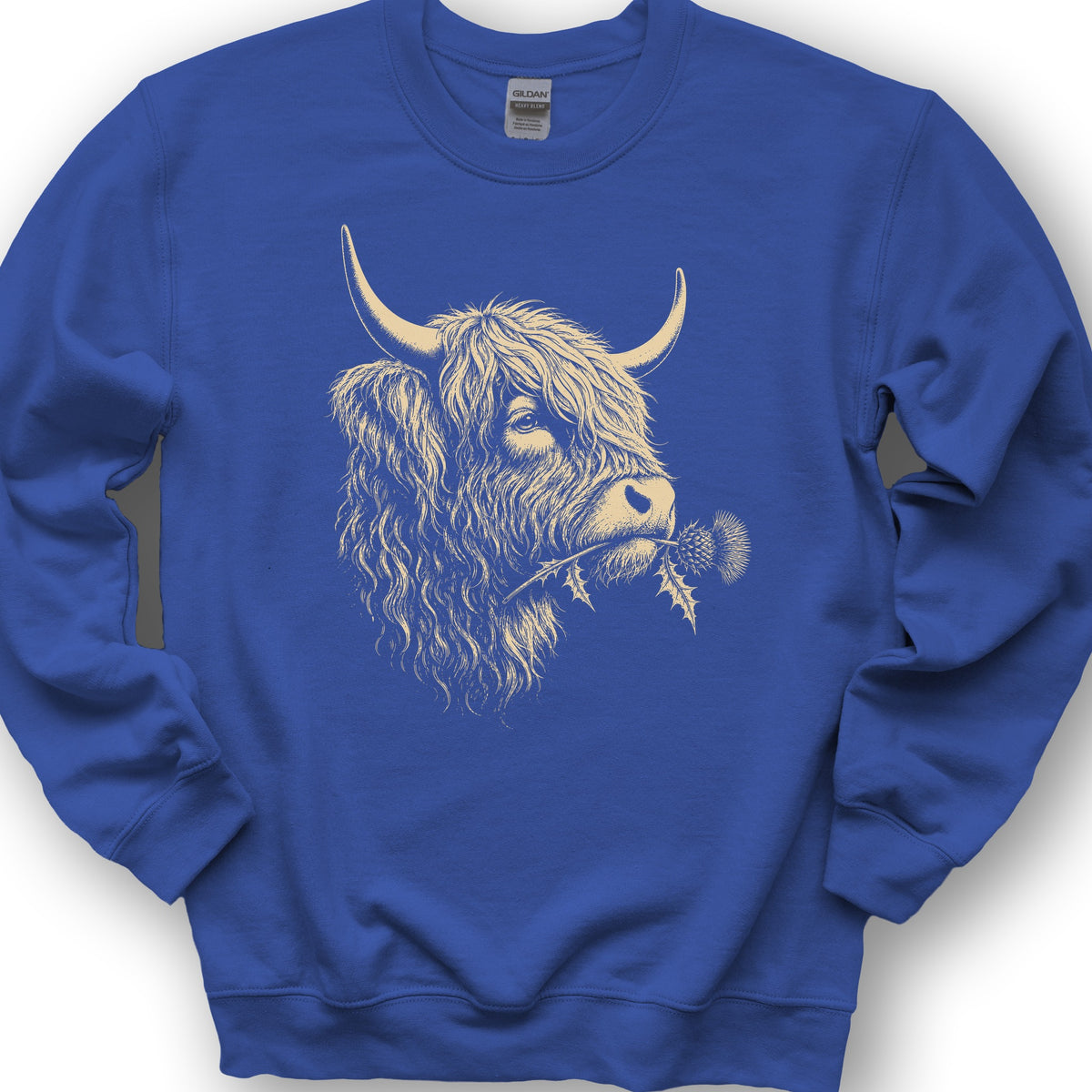 Coo With Thistle Sweatshirt - Royal