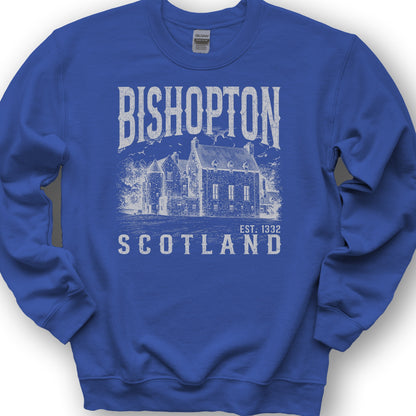 Bishopton Scotland Sketch Sweatshirt - Royal
