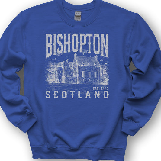 Bishopton Scotland Sketch Sweatshirt - Royal