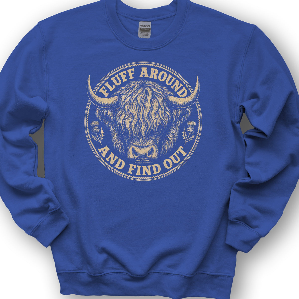 Fluff Around Coo Sweatshirt - Royal