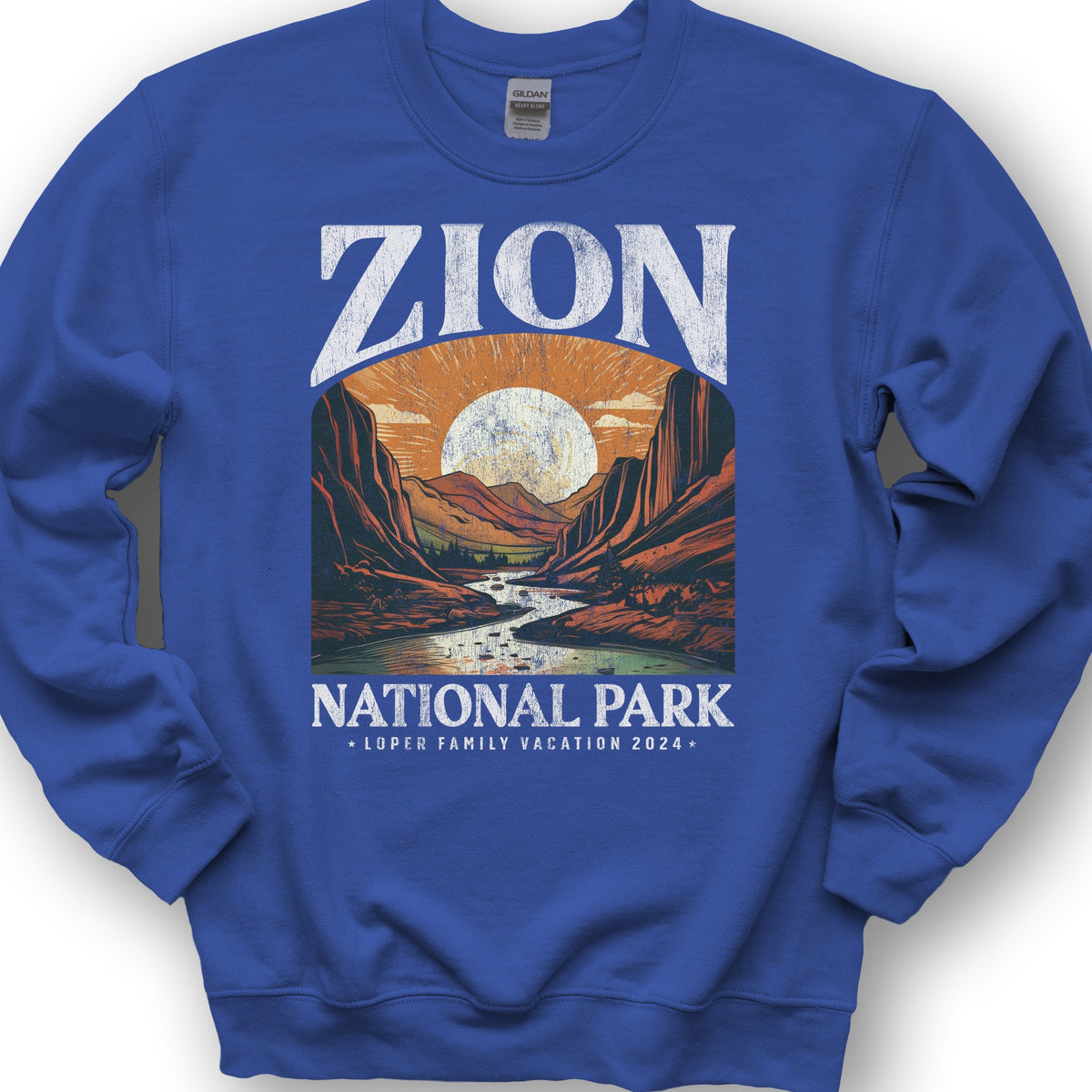 Zion National Park "Big and Bold" Sweatshirt - Royal