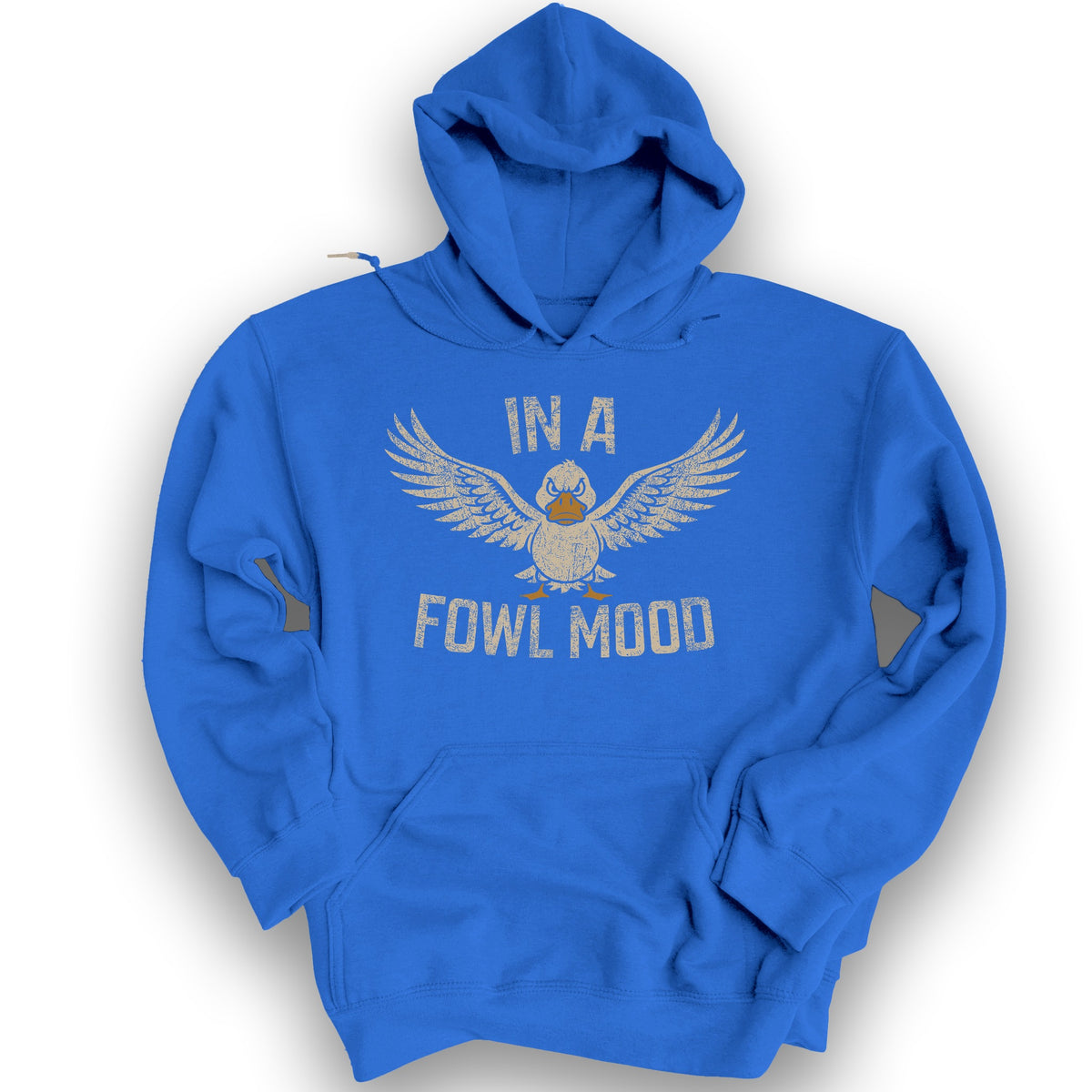 In A Fowl Mood "Vintage Duck" Hoodie - Royal