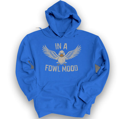 In A Fowl Mood "Vintage Duck" Hoodie - Royal