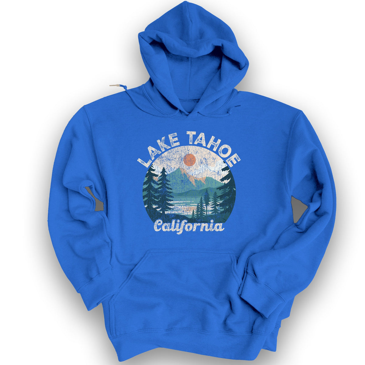 Lake Tahoe California Circle Hoodie - Royal