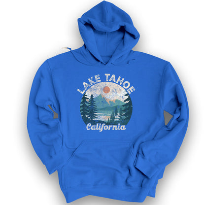 Lake Tahoe California Circle Hoodie - Royal
