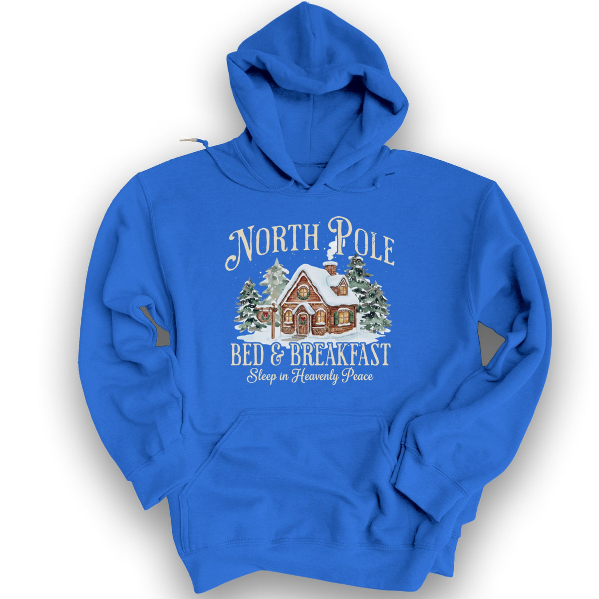 North Pole Bed and Breakfast "Heavenly Peace" Hoodie - Royal