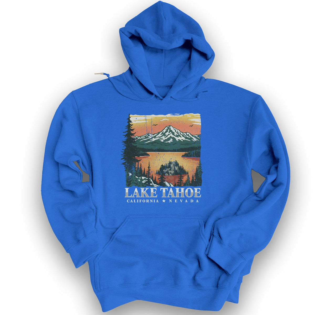 Lake Tahoe Emerald Bay Sunset Hoodie - Royal