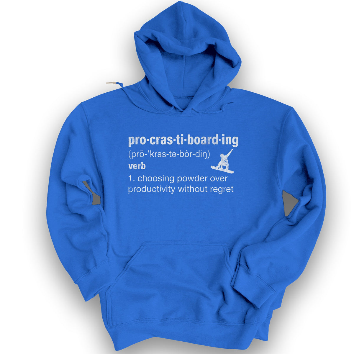 Procrastiboarding Snowboard Hoodie - Royal