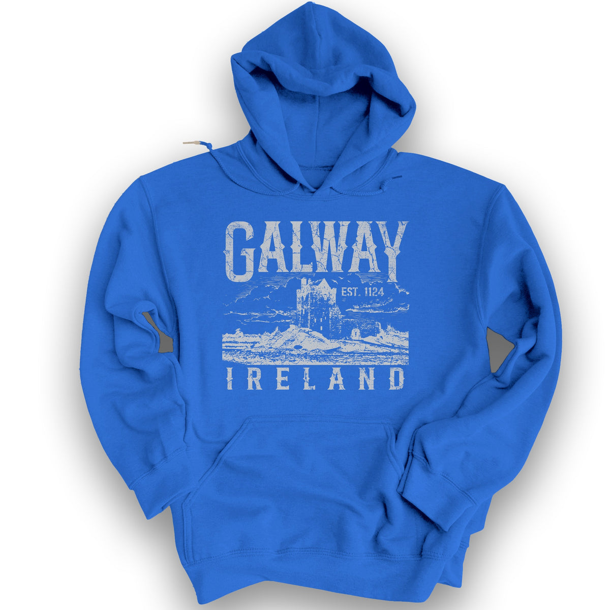 Galway Ireland Vintage Print Hoodie - Royal