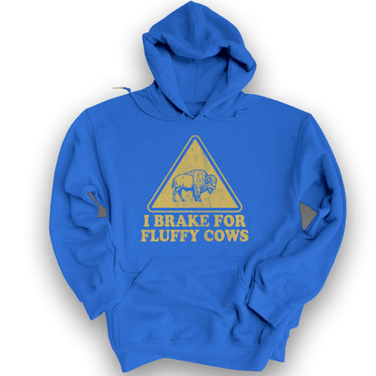 Brake For Fluffy Cows Hoodie - Royal
