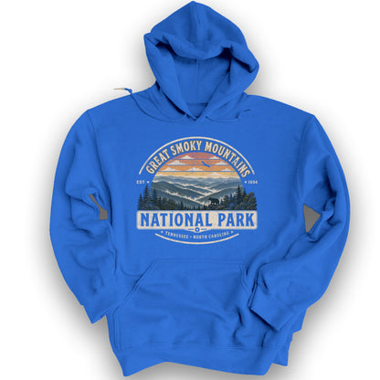 Great Smoky Mountains Medallion Hoodie - Royal