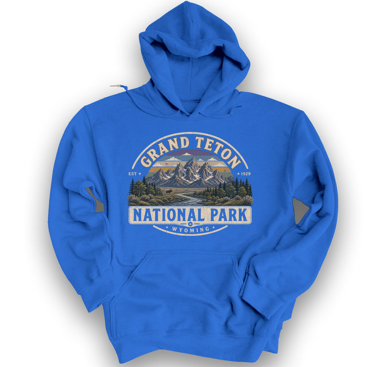 Grand Teton Medallion Hoodie - Royal