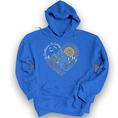 Scotland Is Calling Heart Hoodie - Royal