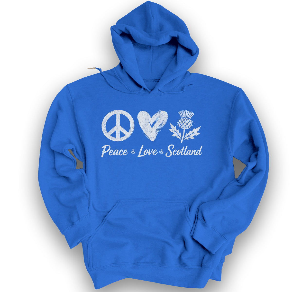 Peace Love Scotland Hoodie - Royal