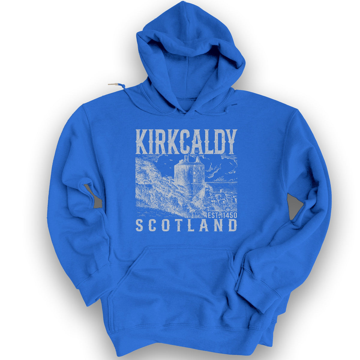 Kirkcaldy Scotland Sketch Hoodie - Royal