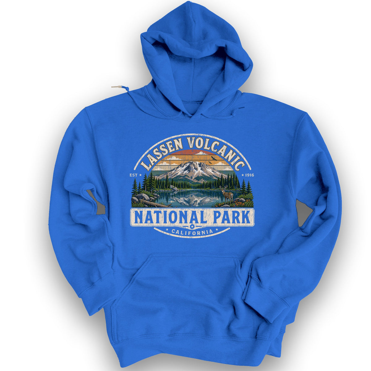 Lassen Volcanic Medallion Hoodie - Royal