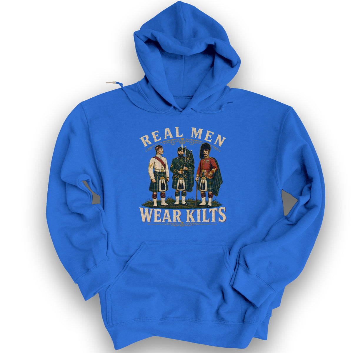 Real Men Wear Kilts Hoodie - Royal
