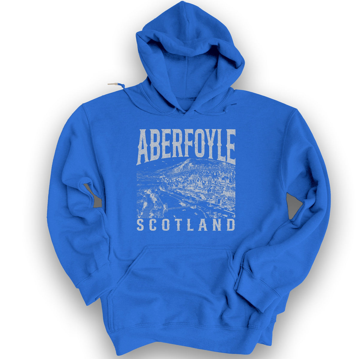 Aberfoyle Scotland Sketch Hoodie - Royal