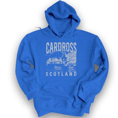 Cardross Scotland Sketch Hoodie - Royal