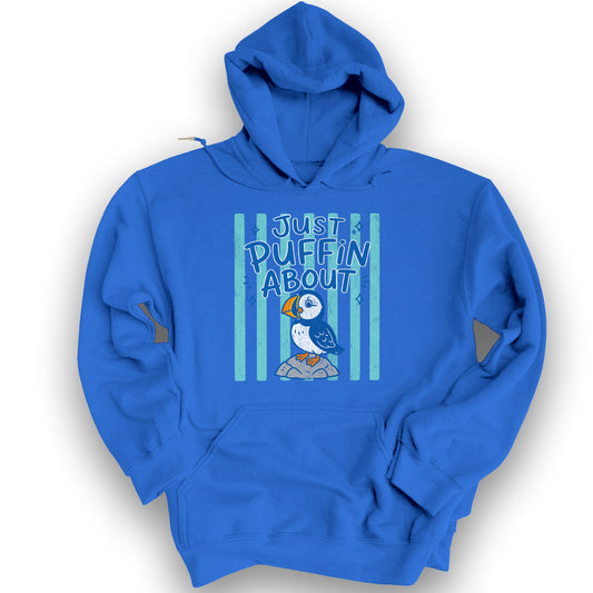 Just Puffin About Stripes Hoodie - Royal