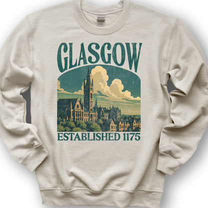 Glasgow Scotland "Big and Bold" Sweatshirt - Sand