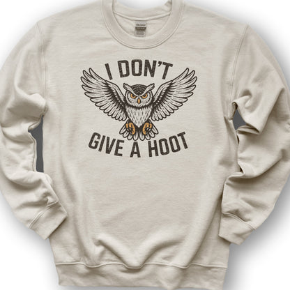 I Don't Give a Hoot "Vintage Owl" Sweatshirt - Sand