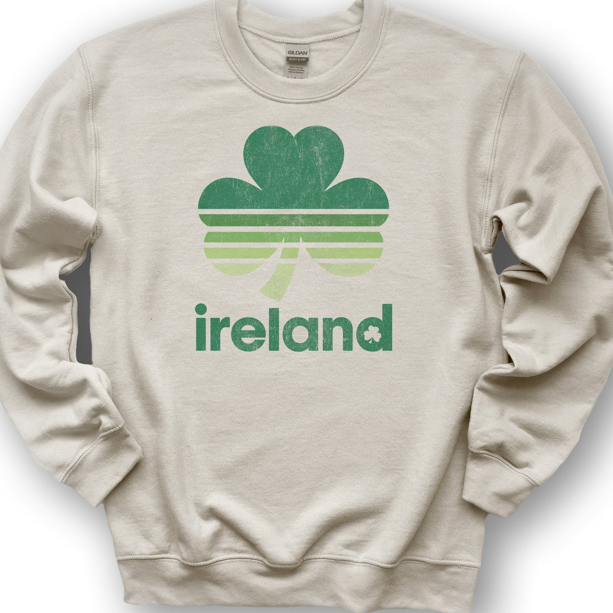 Ireland Retro Shamrock Sweatshirt - Sand