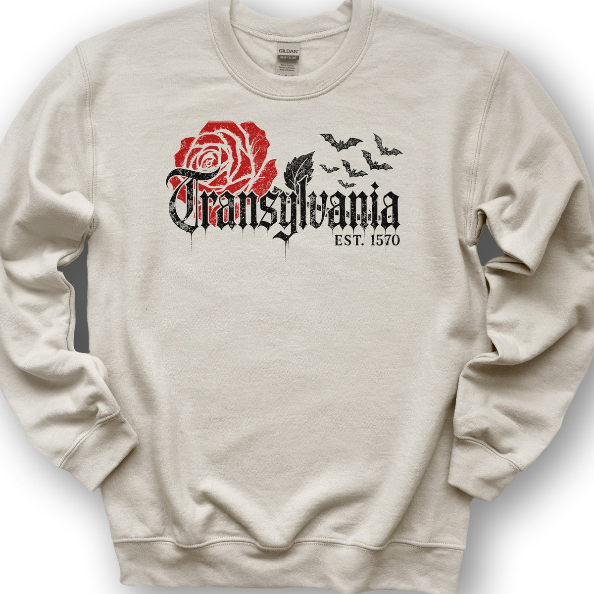 Transylvania Gothic Rose Sweatshirt - Sand