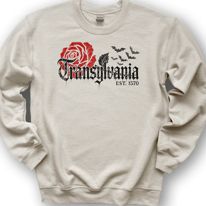 Transylvania Gothic Rose Sweatshirt - Sand