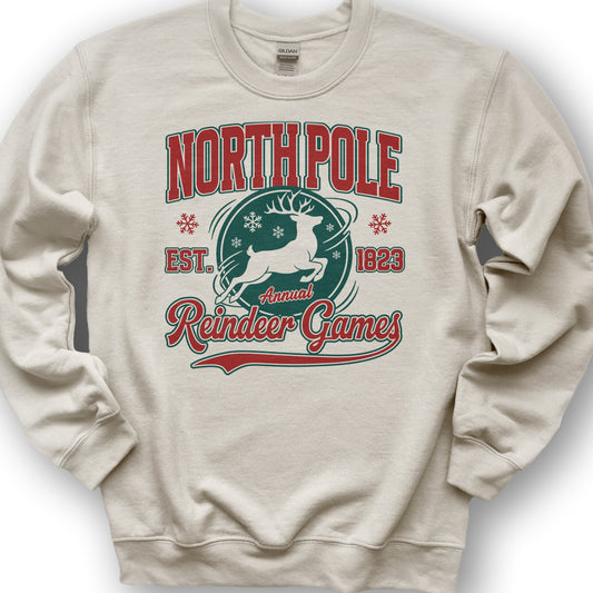 North Pole Annual Reindeer Games Sweatshirt - Sand