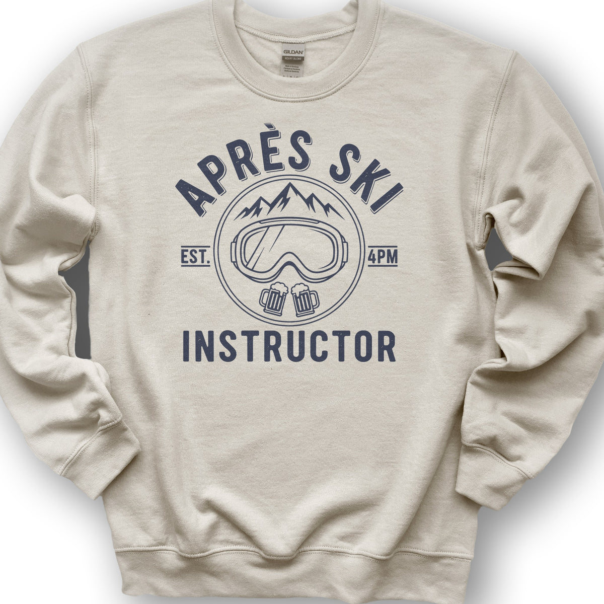 Après Ski Instructor "Goggles" Sweatshirt - Sand