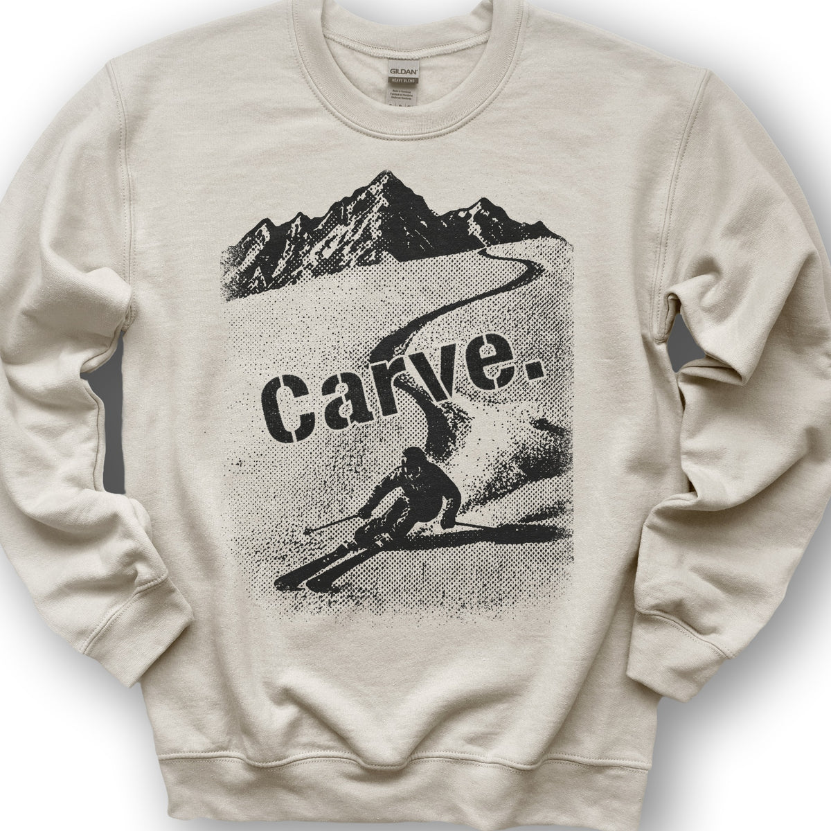 Carve Ski Print Sweatshirt - Sand