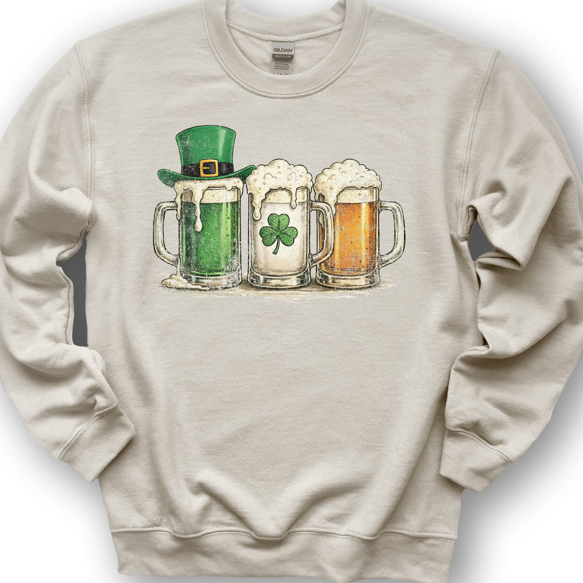 Irish Flag Mugs Sweatshirt - Sand