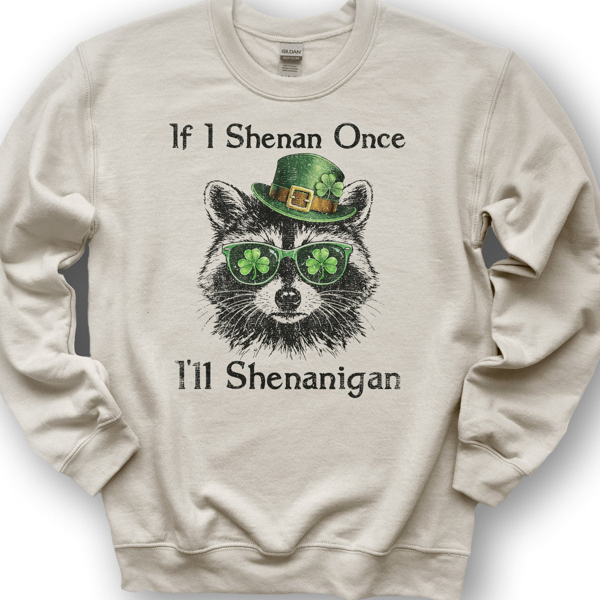 Shenanigans Raccoon Sweatshirt - Sand