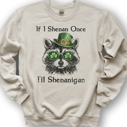 Shenanigans Raccoon Sweatshirt - Sand