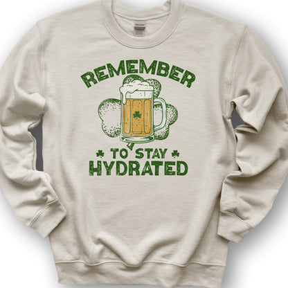 Stay Hydrated Irish Sweatshirt - Sand