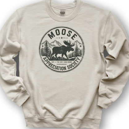 Moose Appreciation Society Sweatshirt - Sand