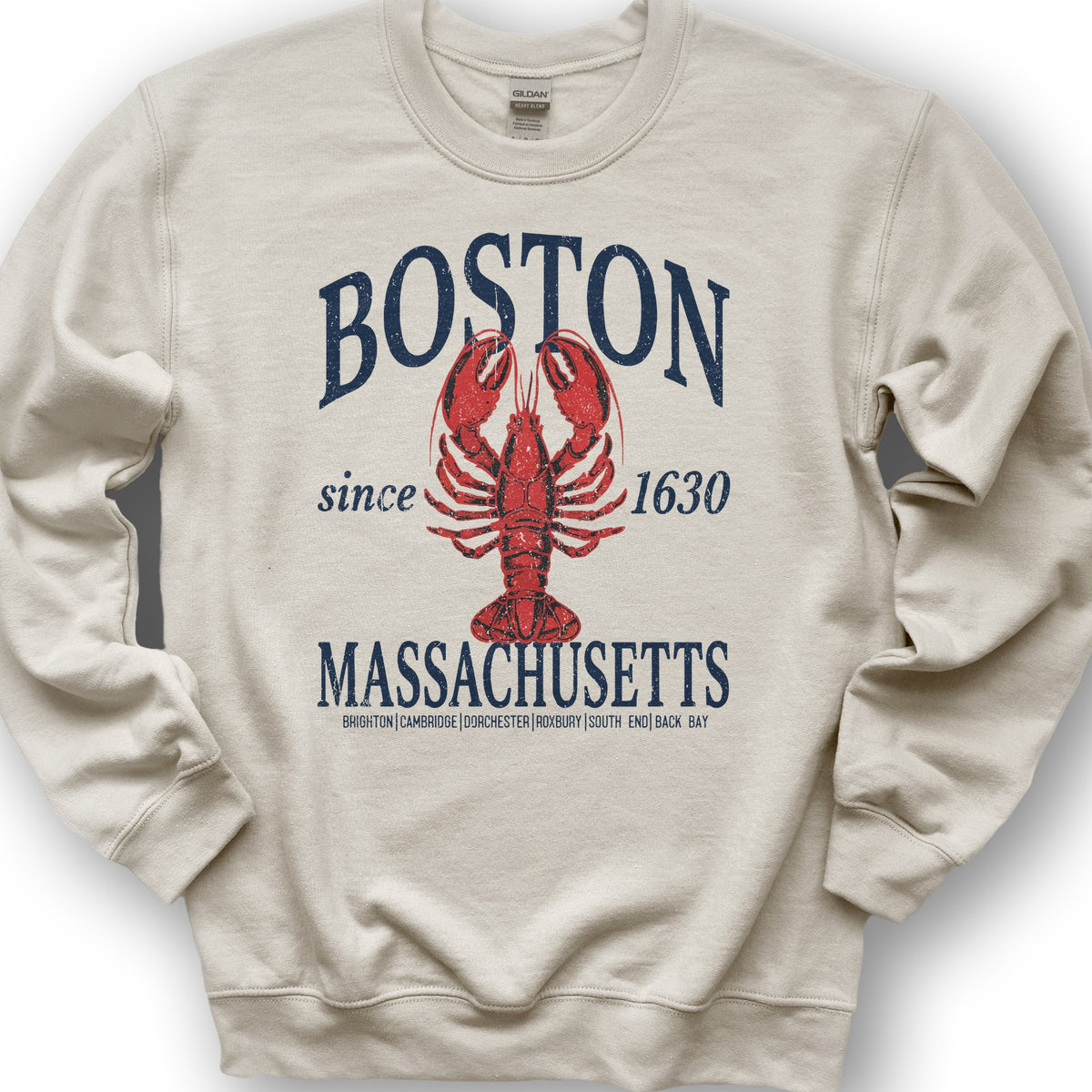 Boston Classic Lobster Sweatshirt - Sand