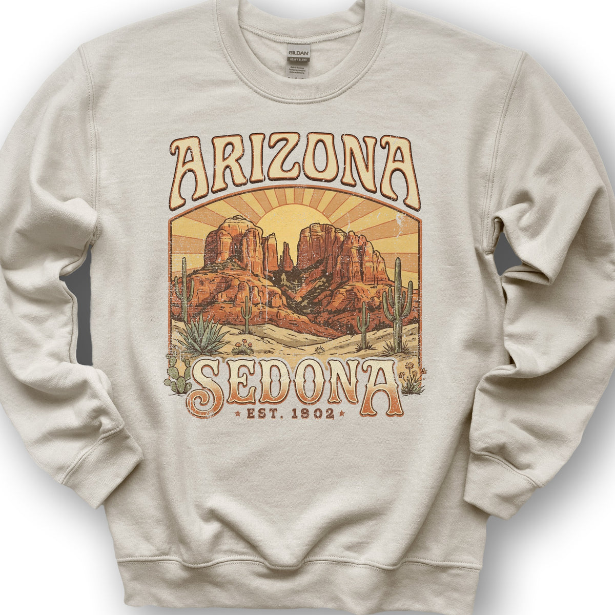 Sedona Arizona Sunset Sweatshirt - Sand