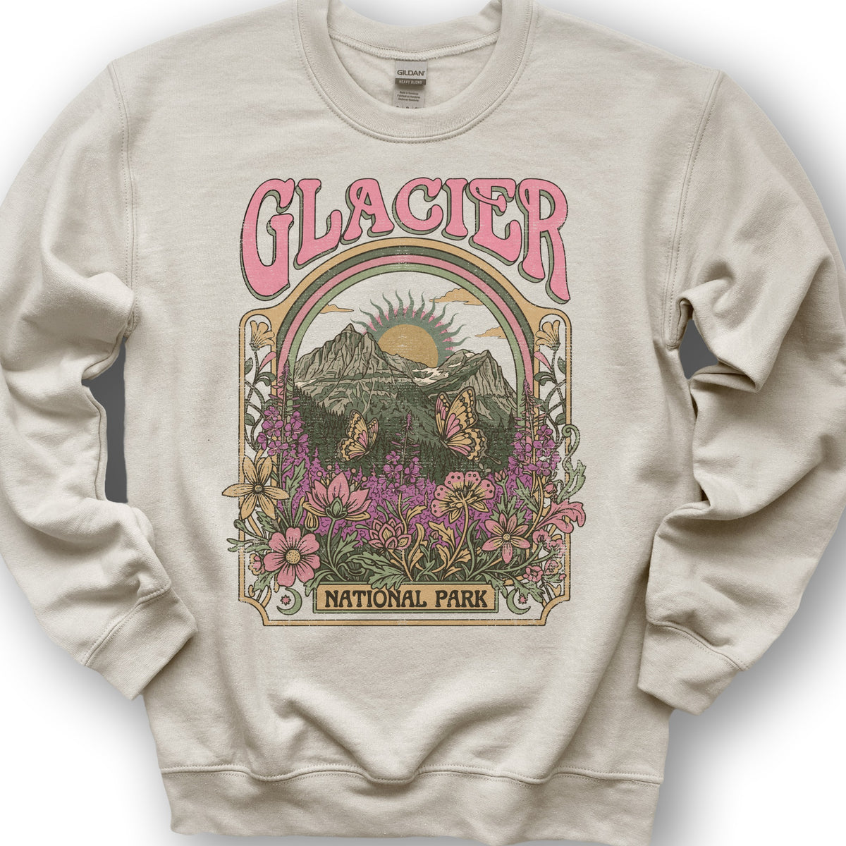 Glacier Butterfly Sweatshirt - Sand