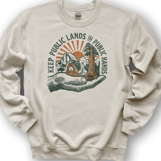Public Lands Public Hands V1 Sweatshirt - Sand