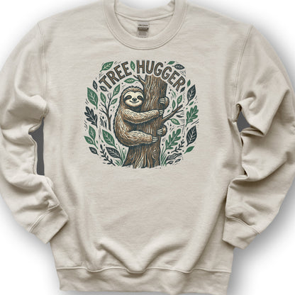 Tree Hugger Sloth Sweatshirt - Sand