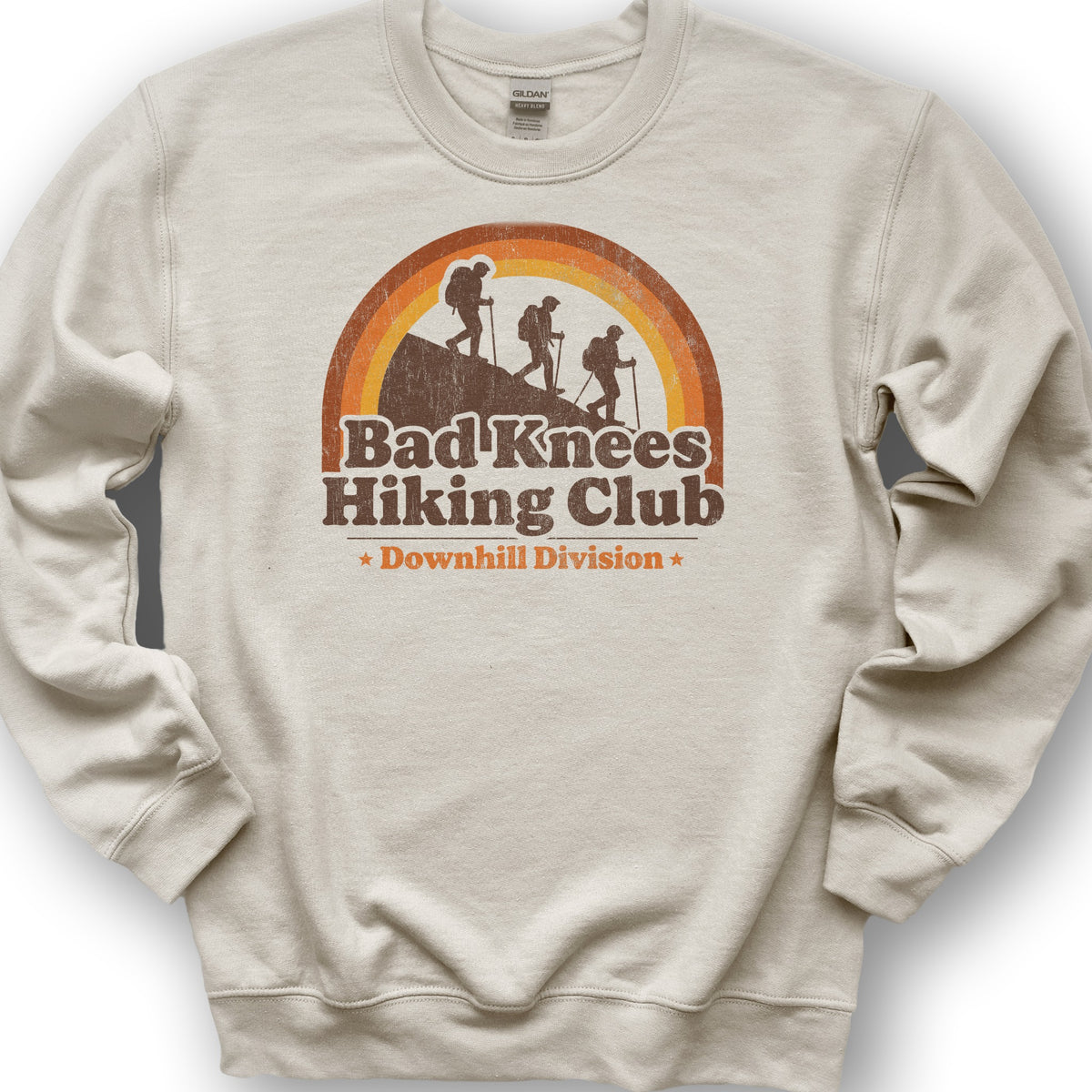 Bad Knees Hiking Club Sweatshirt - Sand