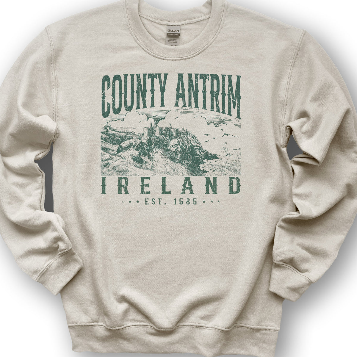 County Antrim Ireland Sweatshirt - Sand