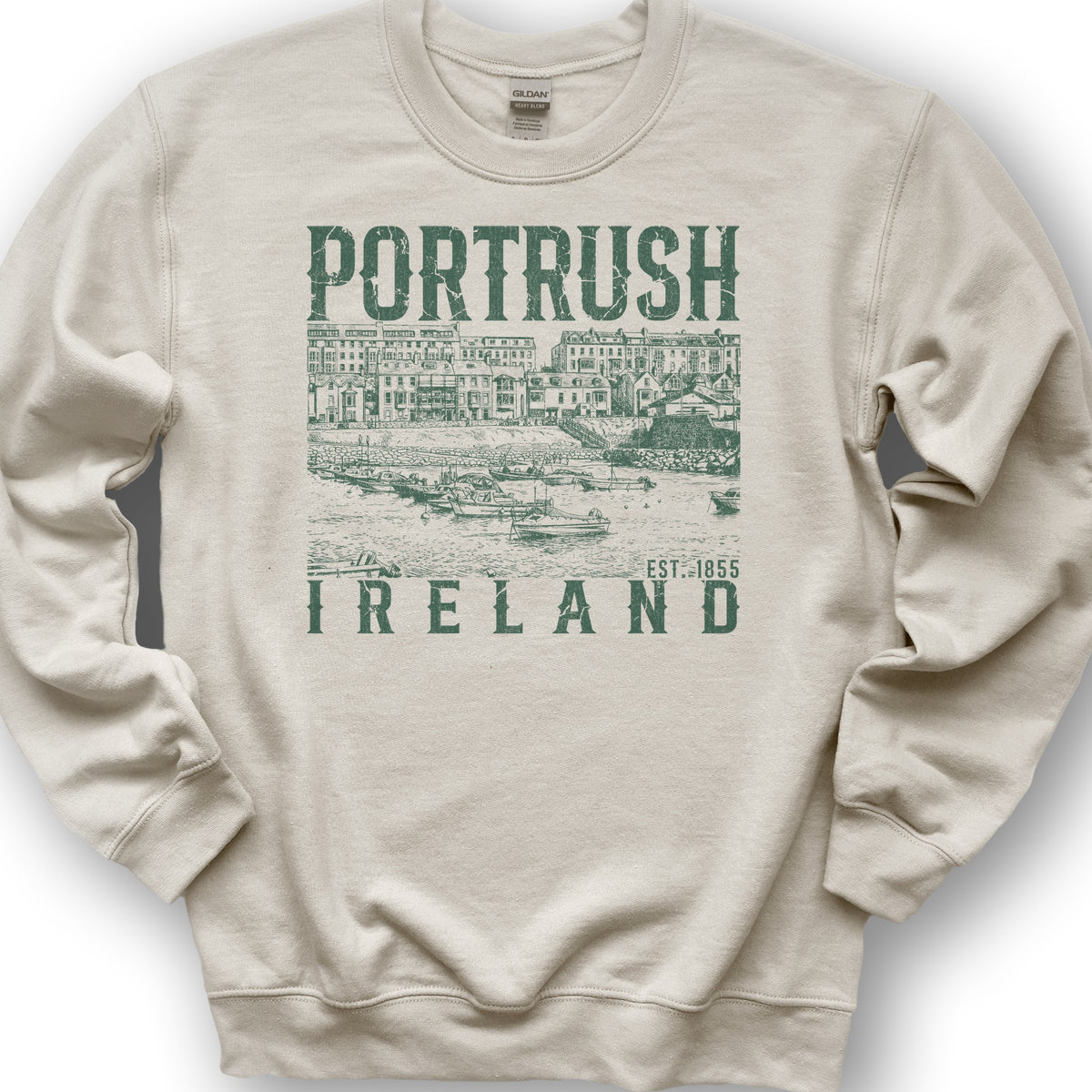 Portrush Ireland Sketch Sweatshirt - Sand